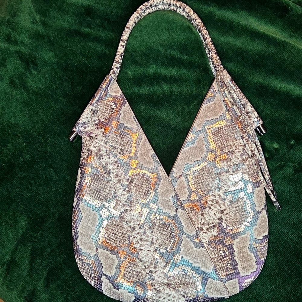 Donna Karan Python Print Shoulder Bag & Wallet